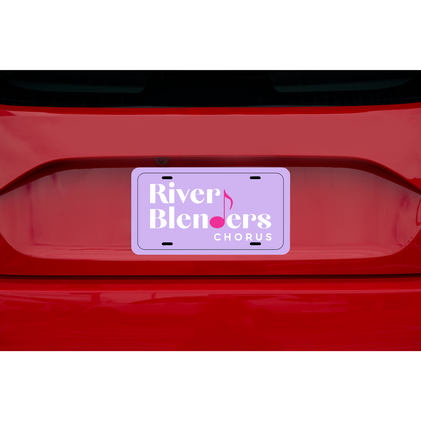 River Blenders Printed - Gloss White Aluminum License Plate