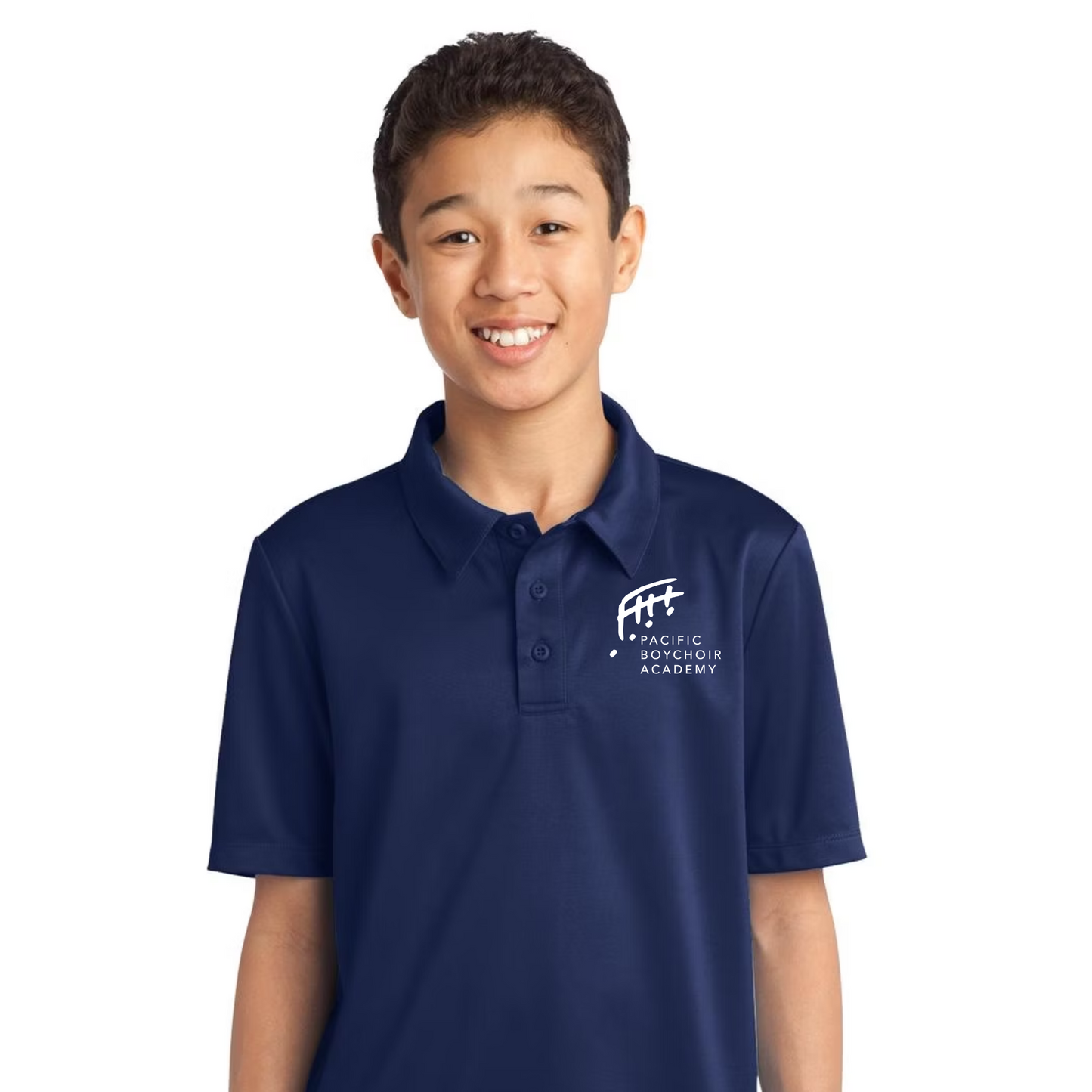 Pacific Boychoir Academy - Youth Embroidered Silk Touch Performance Polo