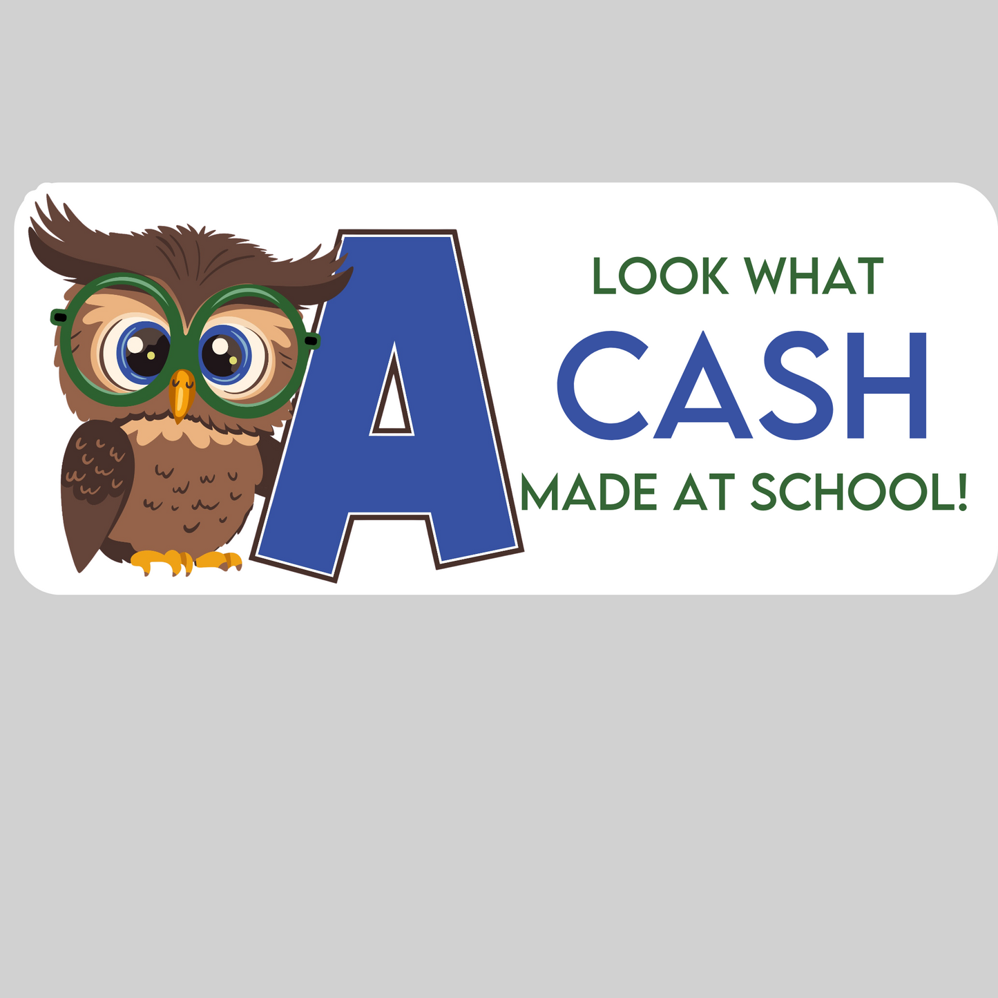 Audubon Owls - Look what (NAME) made at school! Printed Magnet