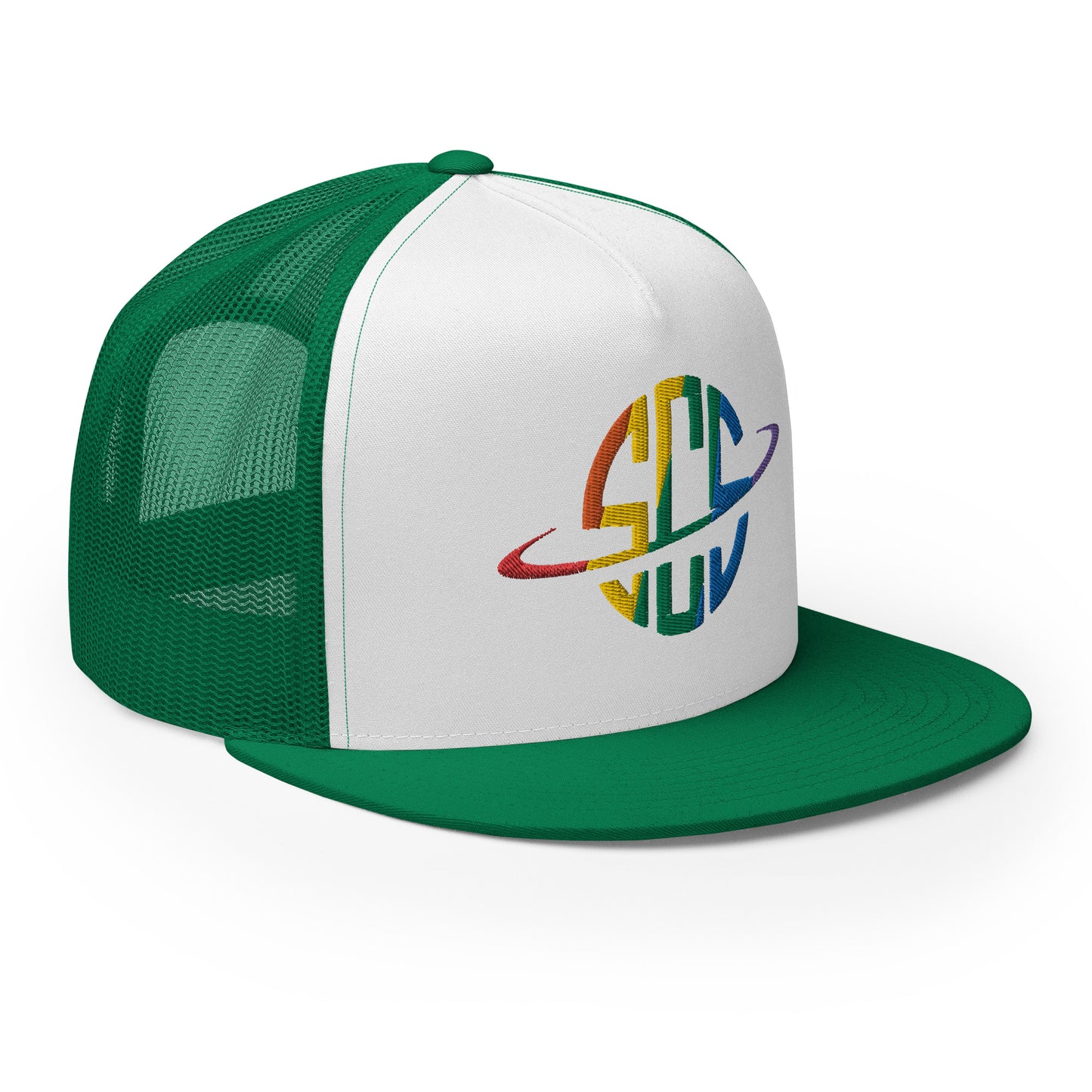 Space City Sound - Rainbow Pride Logo - Embroidered Trucker Cap