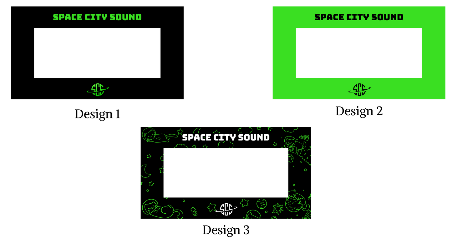 Space City Sound - Gloss Aluminum License Plate Frame