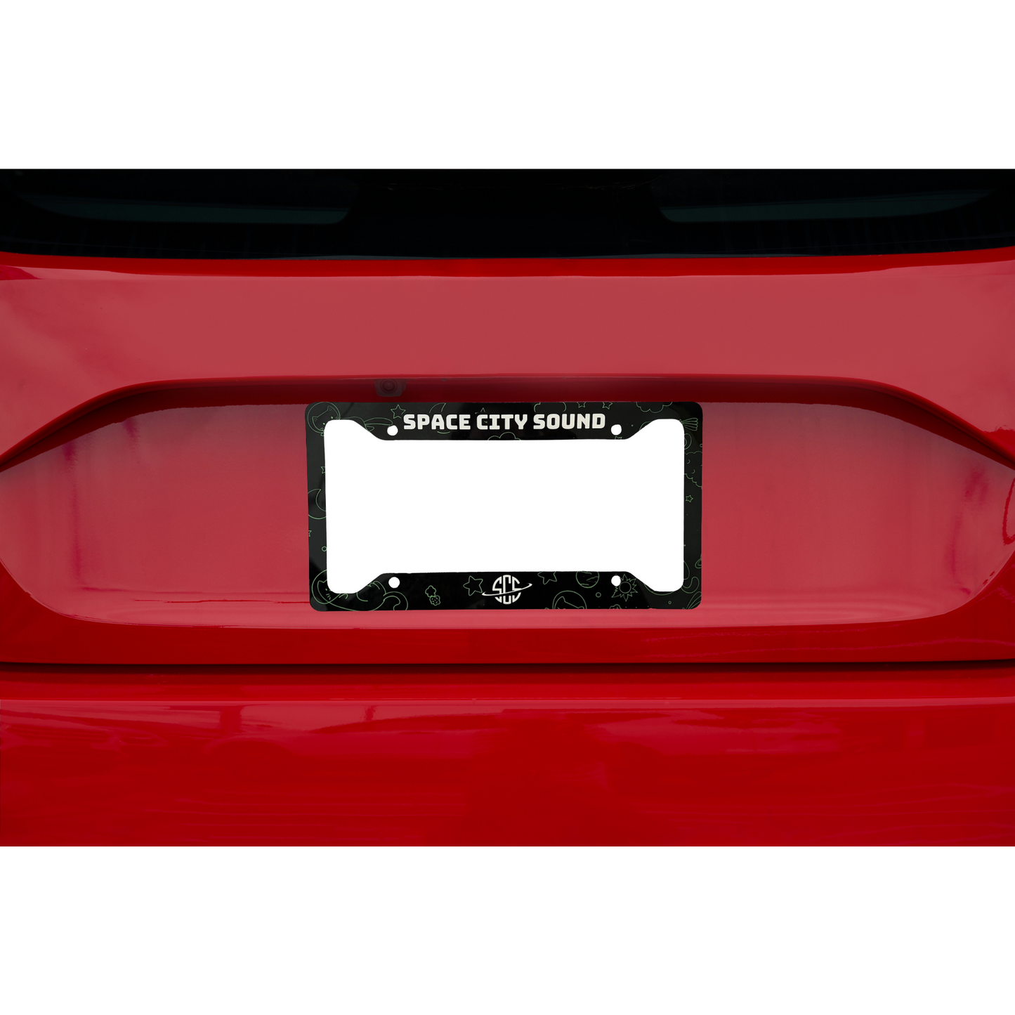 Space City Sound - Gloss Aluminum License Plate Frame