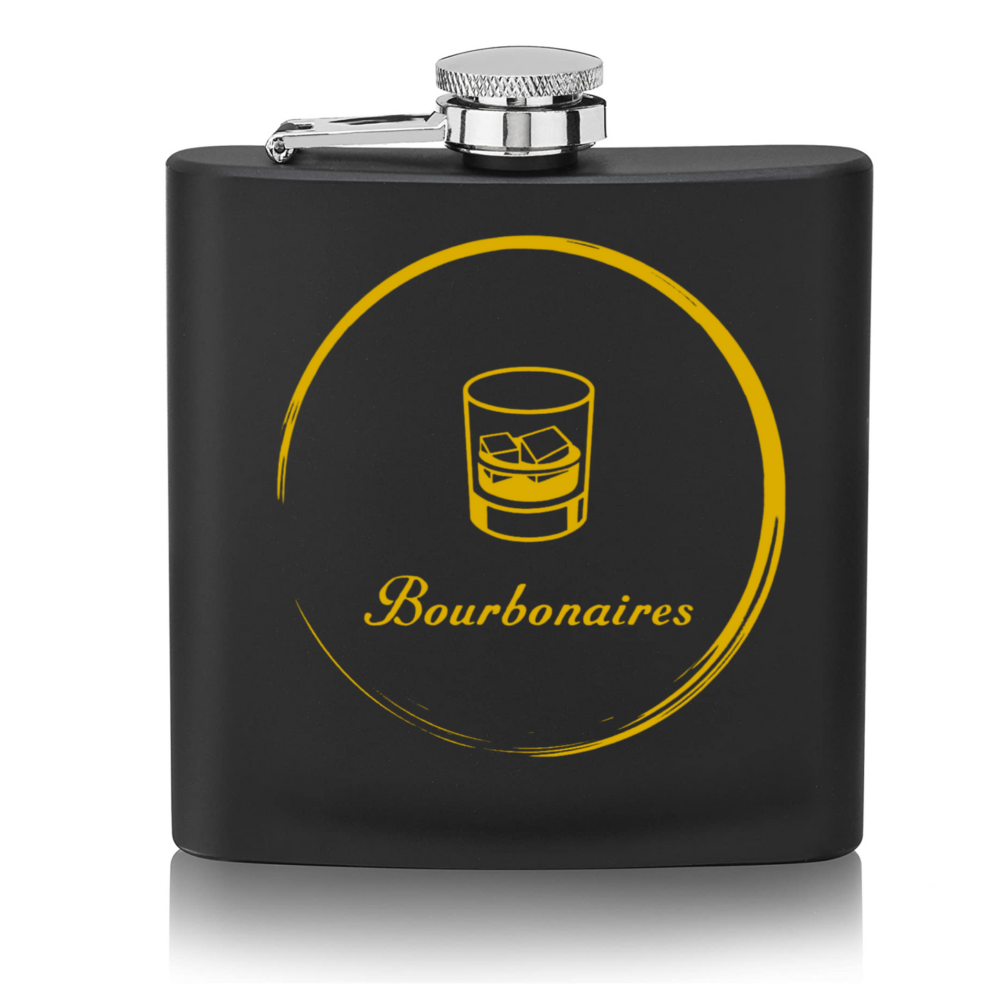 Bourbonaires - Powder Coated Stainless Steel Flask