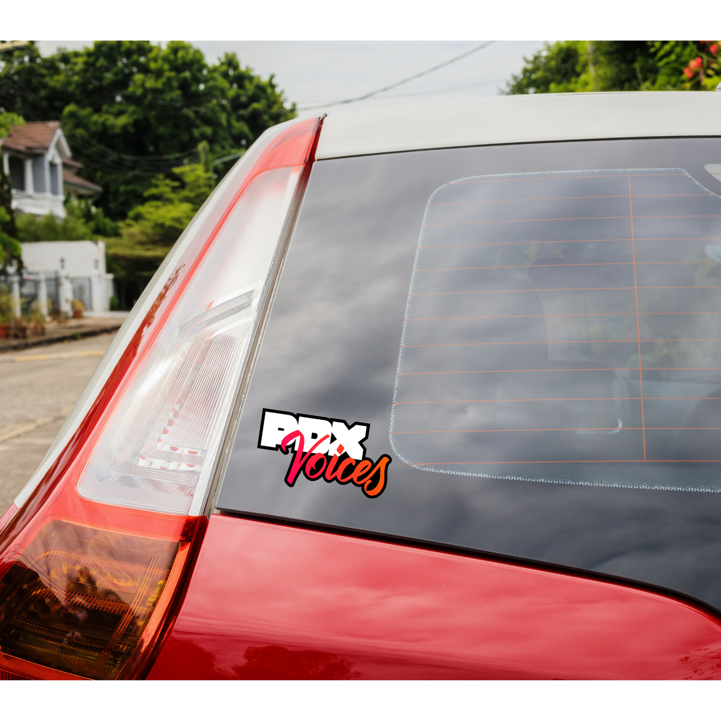 PDX Voices: Permanent, Waterproof Decal Sticker