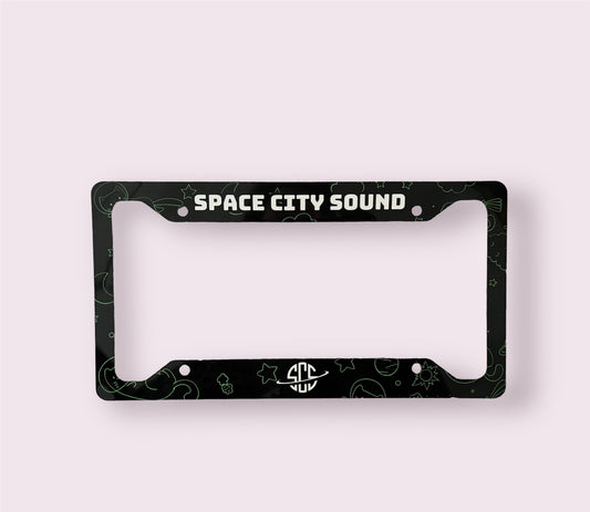 Space City Sound - Gloss Aluminum License Plate Frame