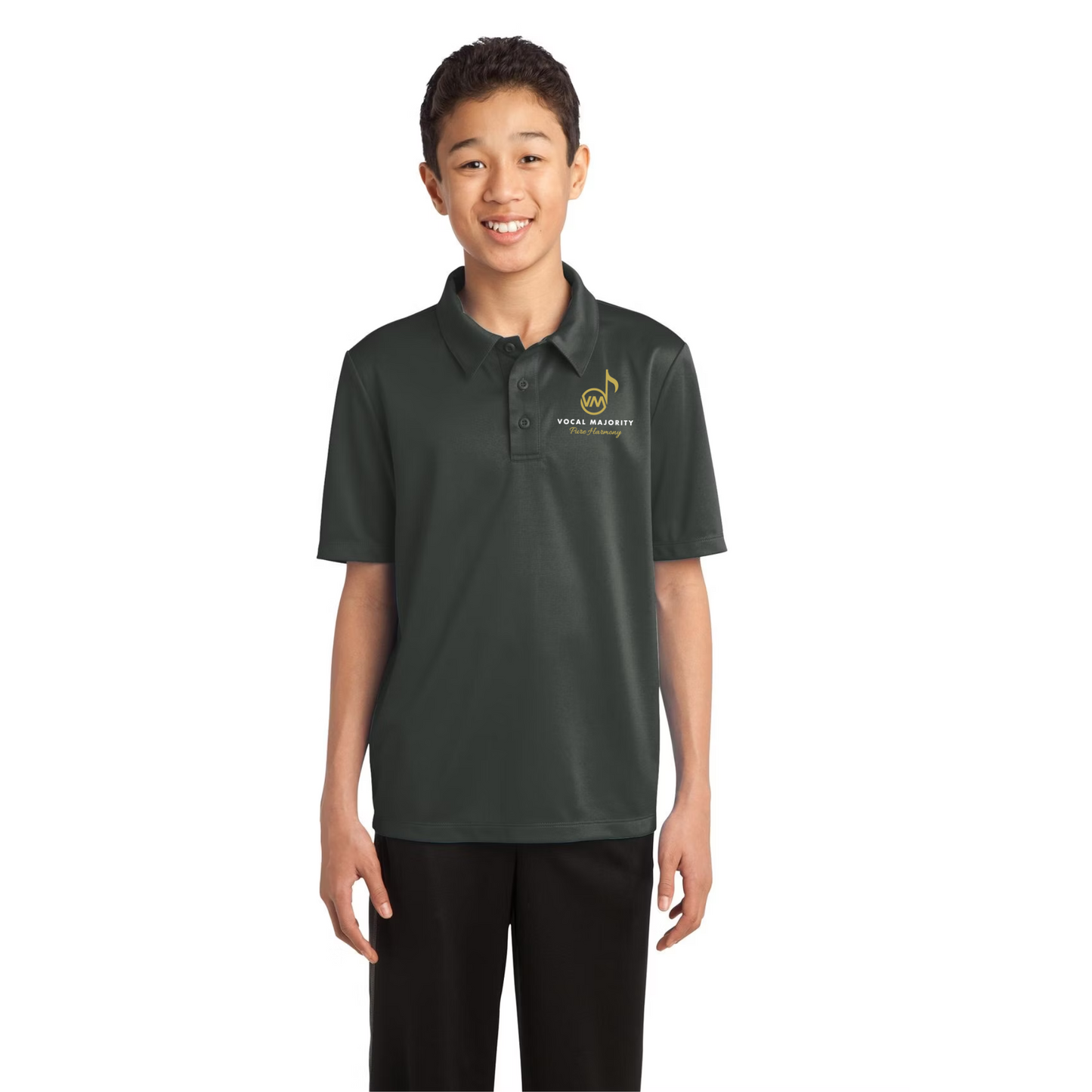 Vocal Majority - Youth Embroidered Silk Touch Performance Polo