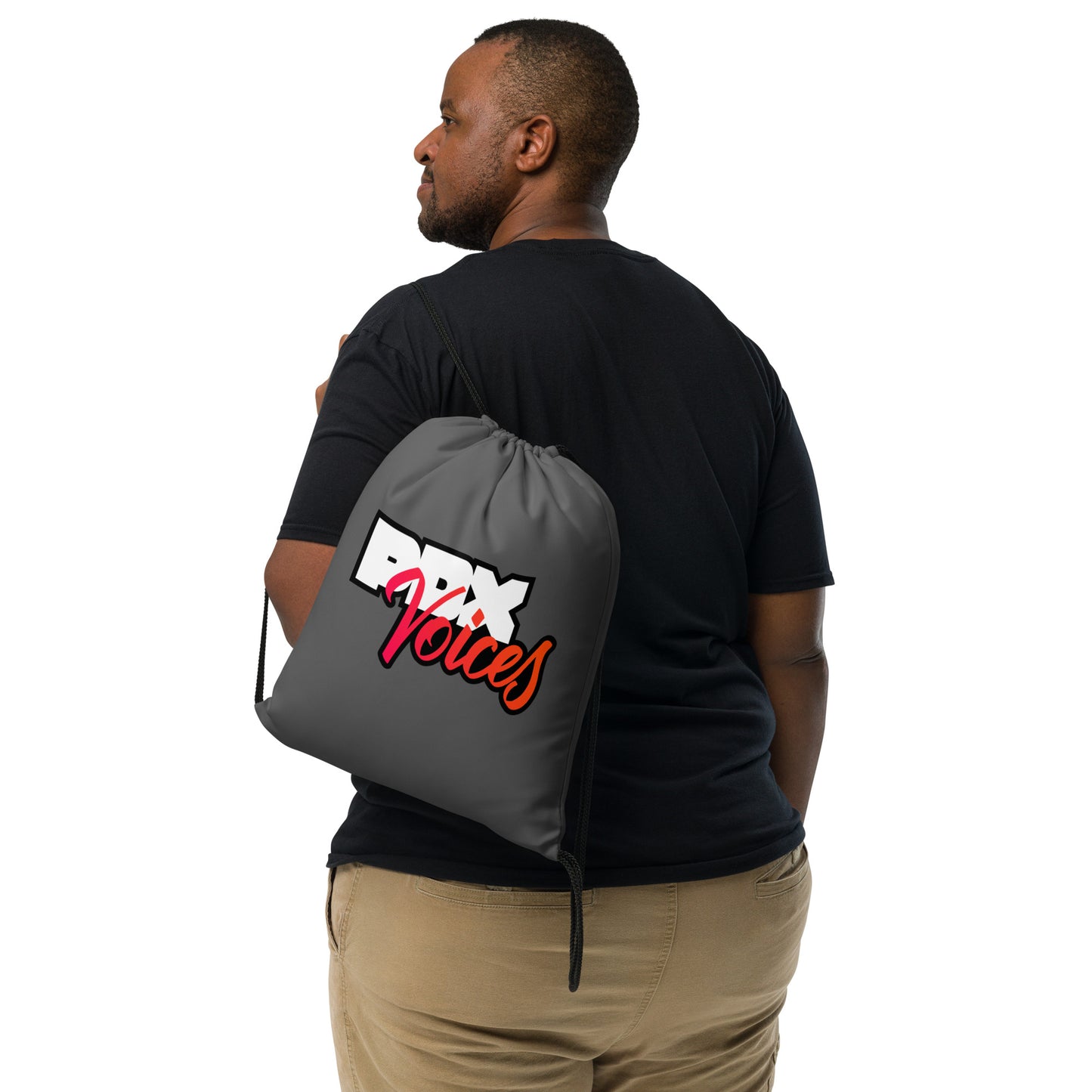 PDX Voices - Printed Drawstring bag