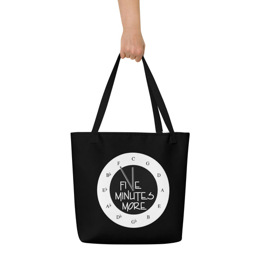 Five Minutes More - Printed Large Tote Bag