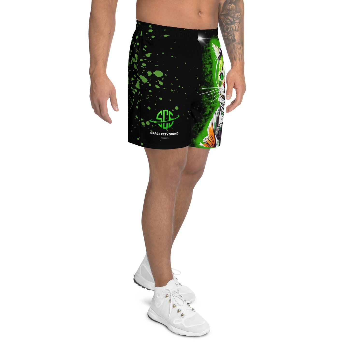 Space City Sound - Printed Men's Recycled Athletic Shorts