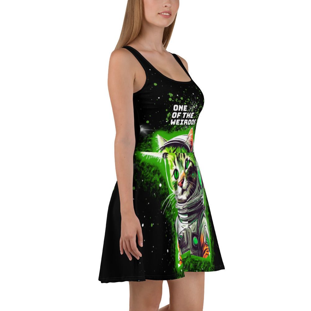 Space city sound - kitty Skater Dress