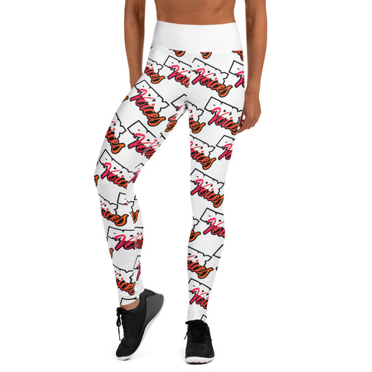 PDX Voices - Printed Repeat logo Yoga Leggings