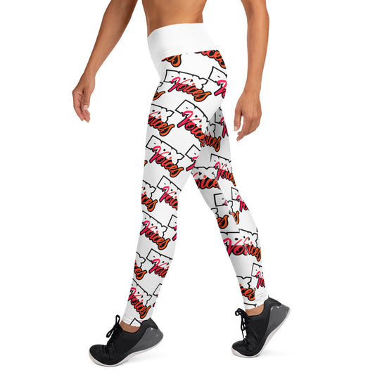 PDX Voices - Printed Repeat logo Yoga Leggings