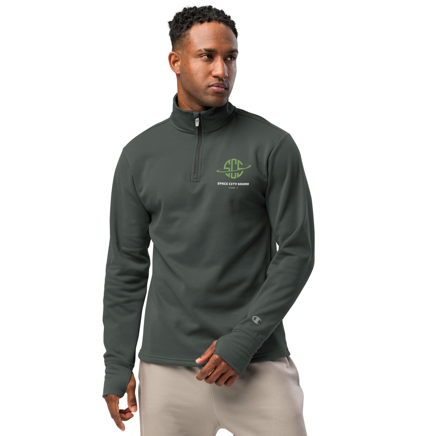 Space City Sound - Embroidered Champion Lightweight Quarter zip pullover