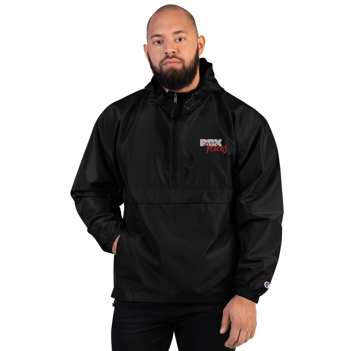 PDX Voices - Embroidered Champion Packable Jacket