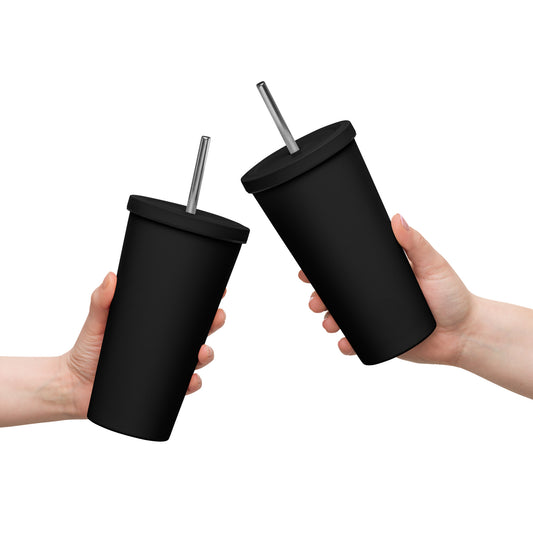 Fleet Street - Printed Insulated tumbler with a straw