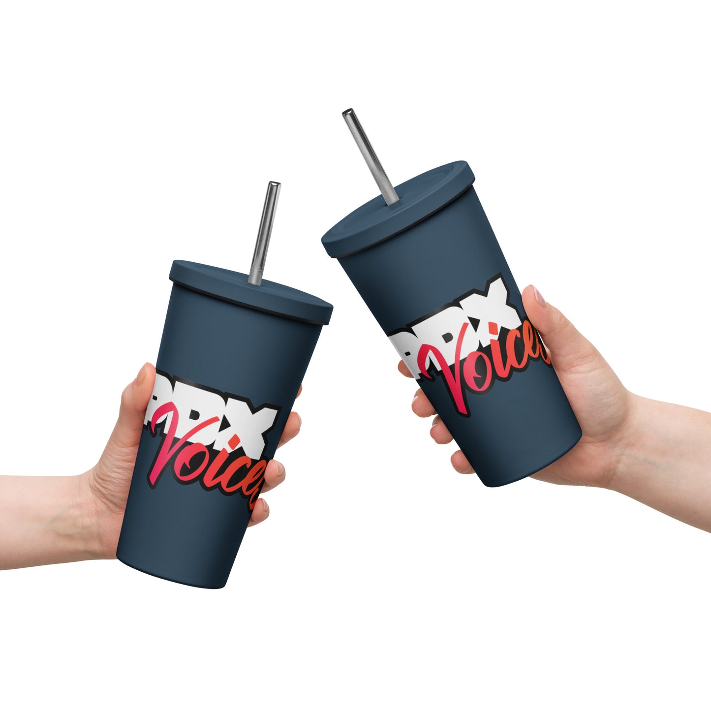 PDX Voices - Printed Insulated tumbler with a straw