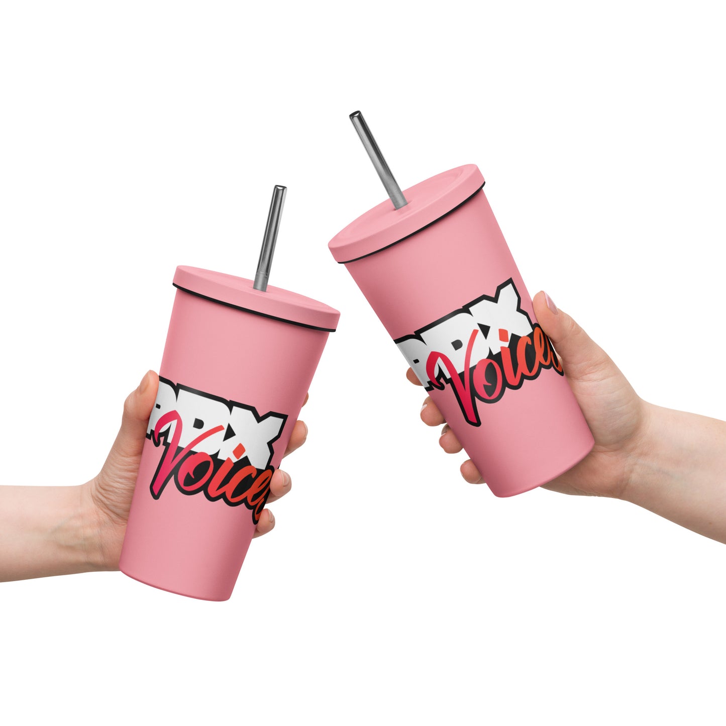 PDX Voices - Printed Insulated tumbler with a straw