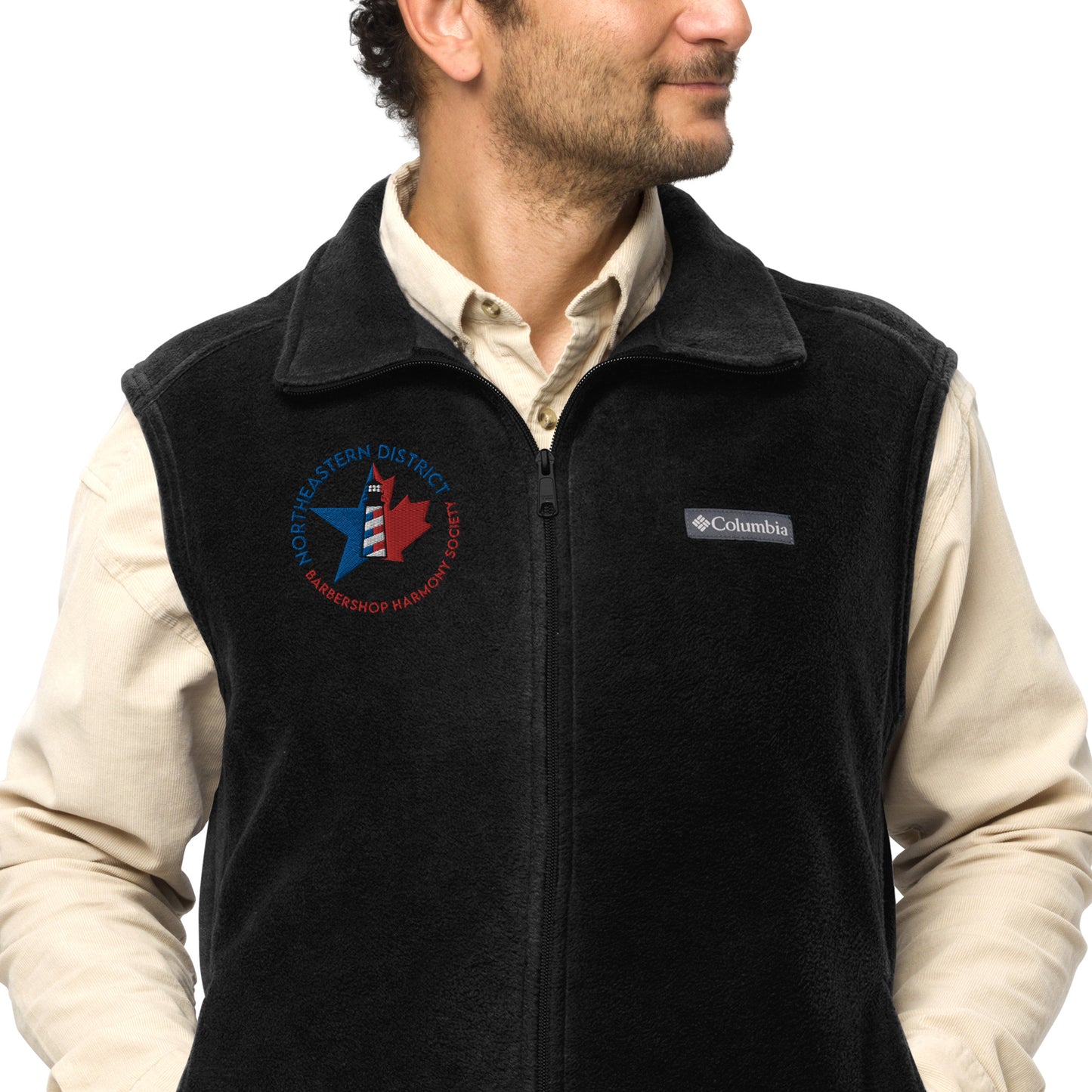 NED - Embroidered Relaxed fit Columbia fleece vest