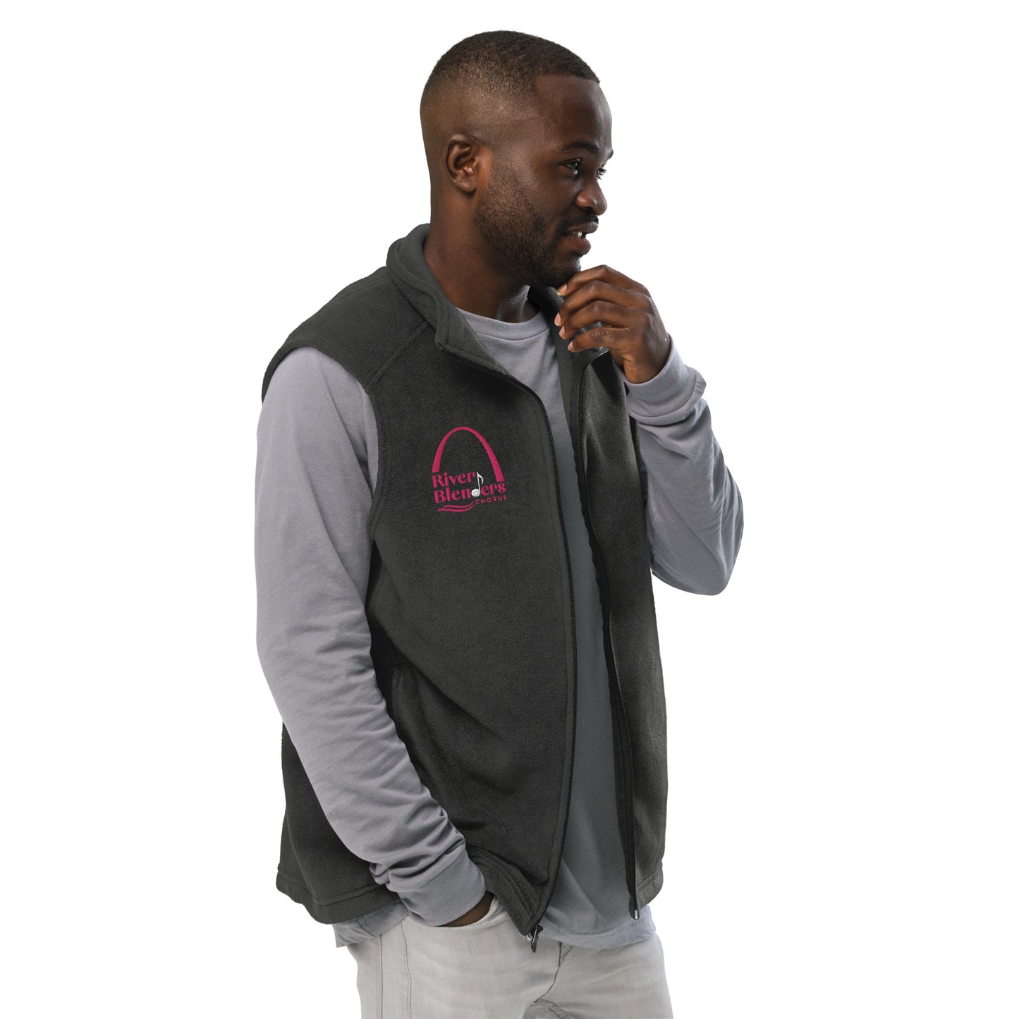 River Blenders - Embroidered Men’s Columbia fleece vest