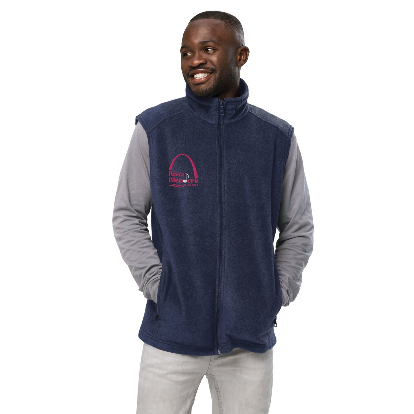 River Blenders - Embroidered Men’s Columbia fleece vest