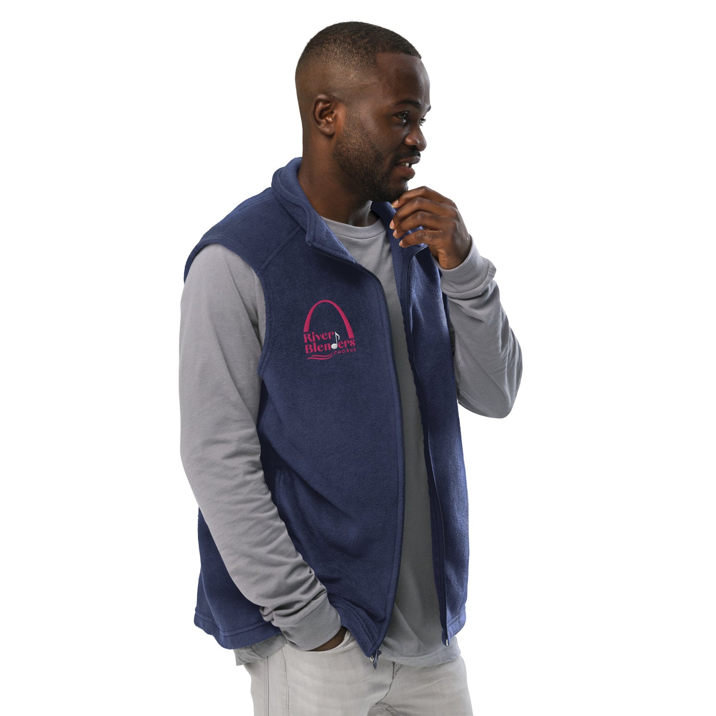 River Blenders - Embroidered Men’s Columbia fleece vest