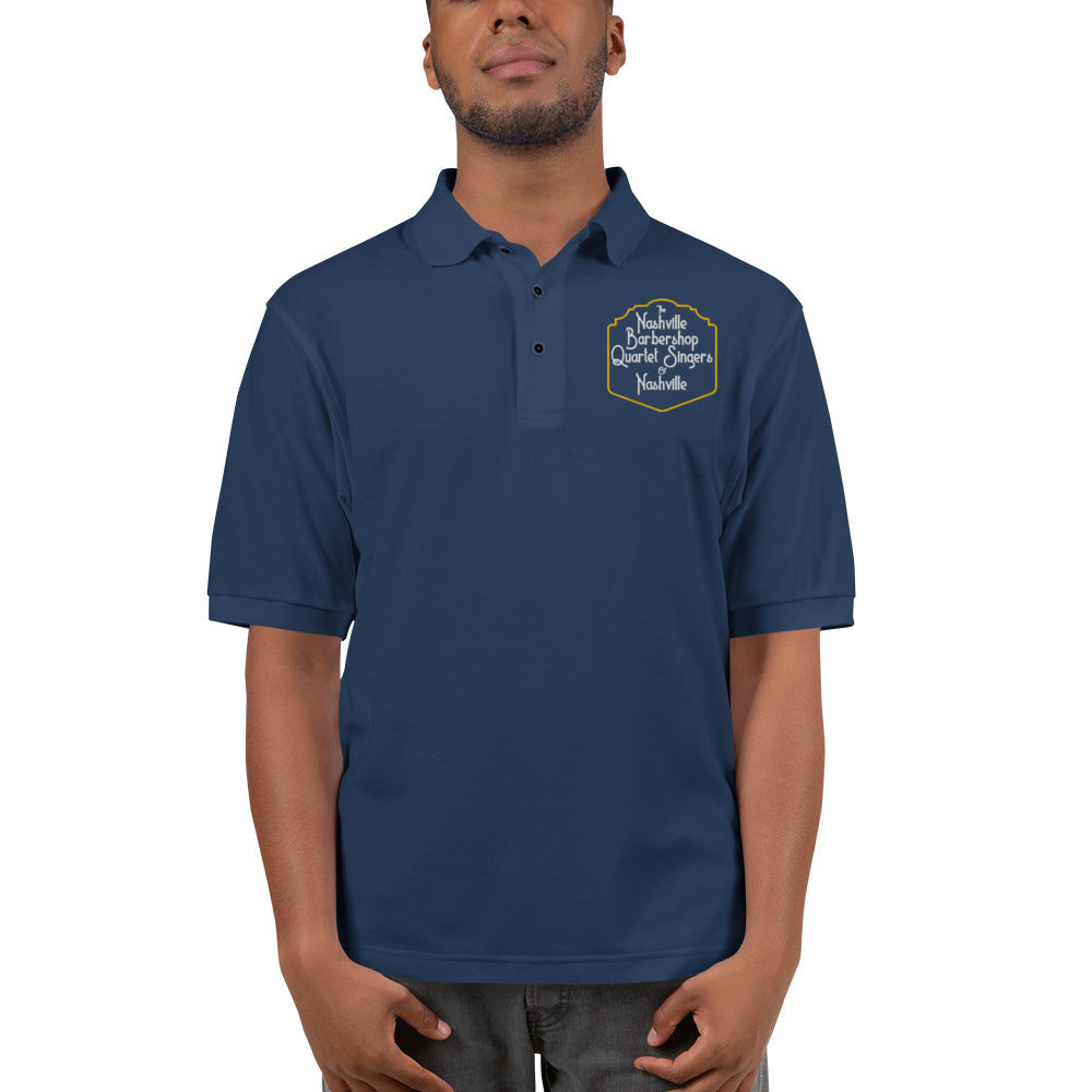 The Nashville Barbershop Quartet Singers of Nashville Embroidered Men's Premium Polo