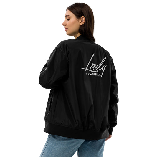 Lady A Cappella - Embroidered Premium recycled bomber jacket
