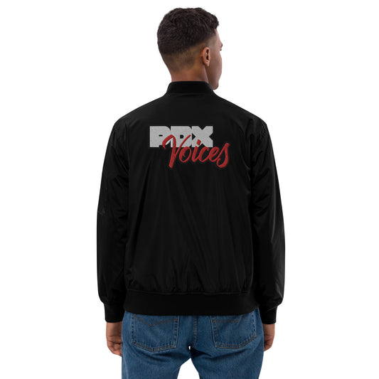 PDX Voices - Embroidered Premium recycled bomber jacket