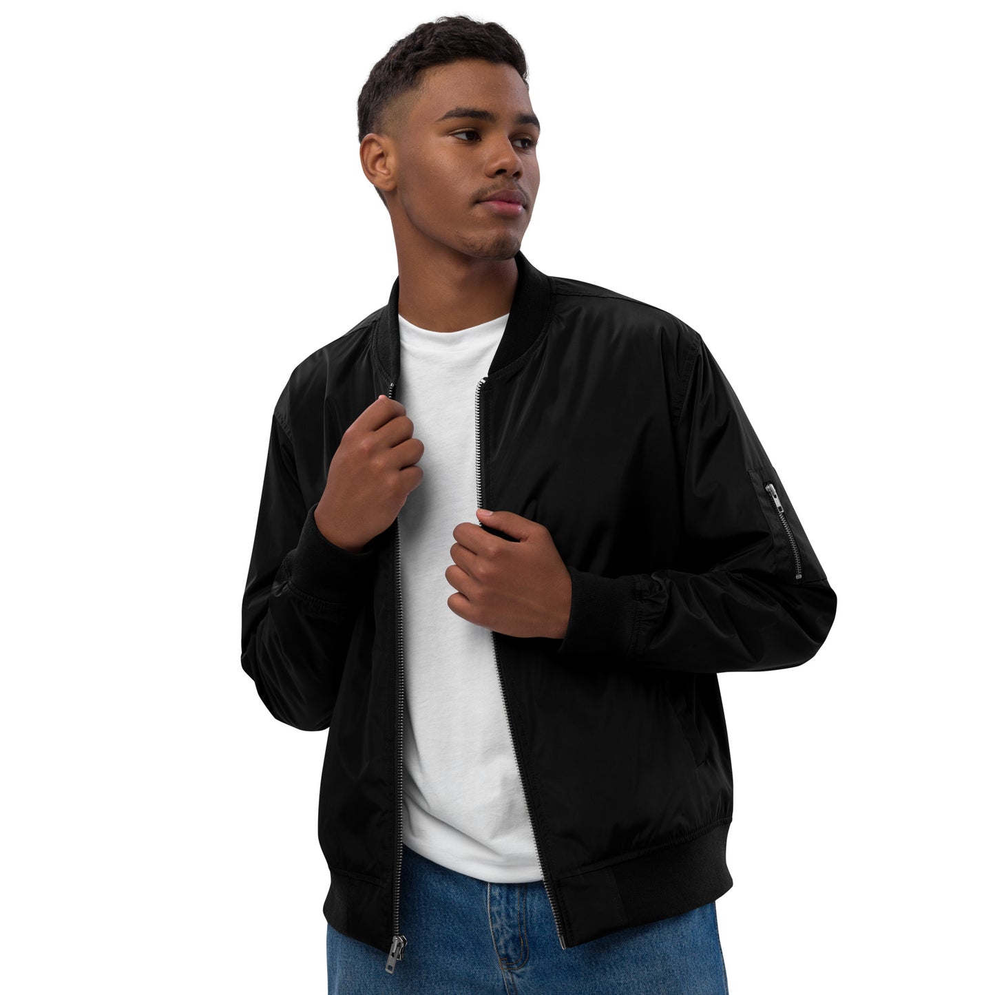 PDX Voices - Embroidered Premium recycled bomber jacket