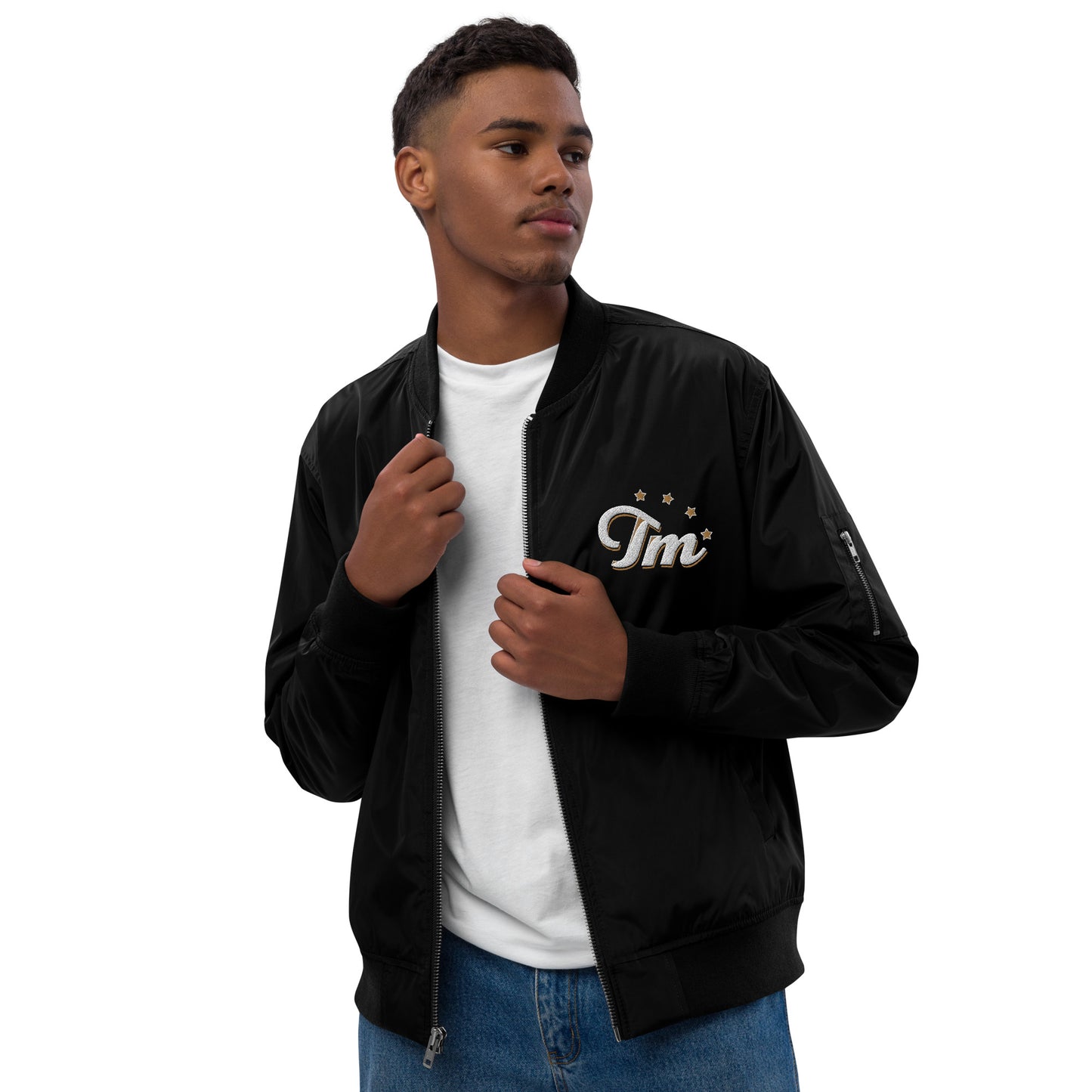 Trademark - Embroidered Premium recycled bomber jacket