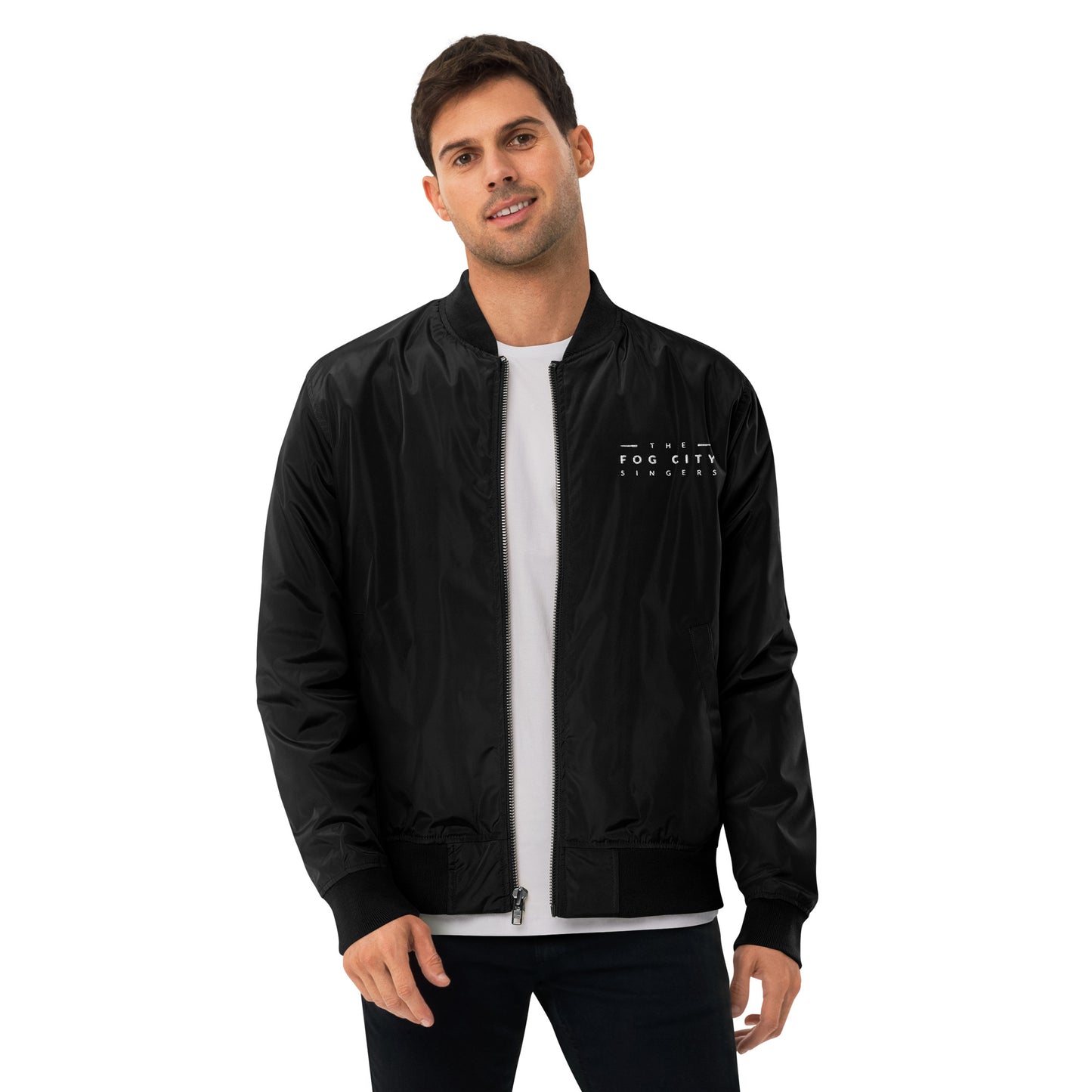 Fog City Singers - Embroidered Premium recycled bomber jacket