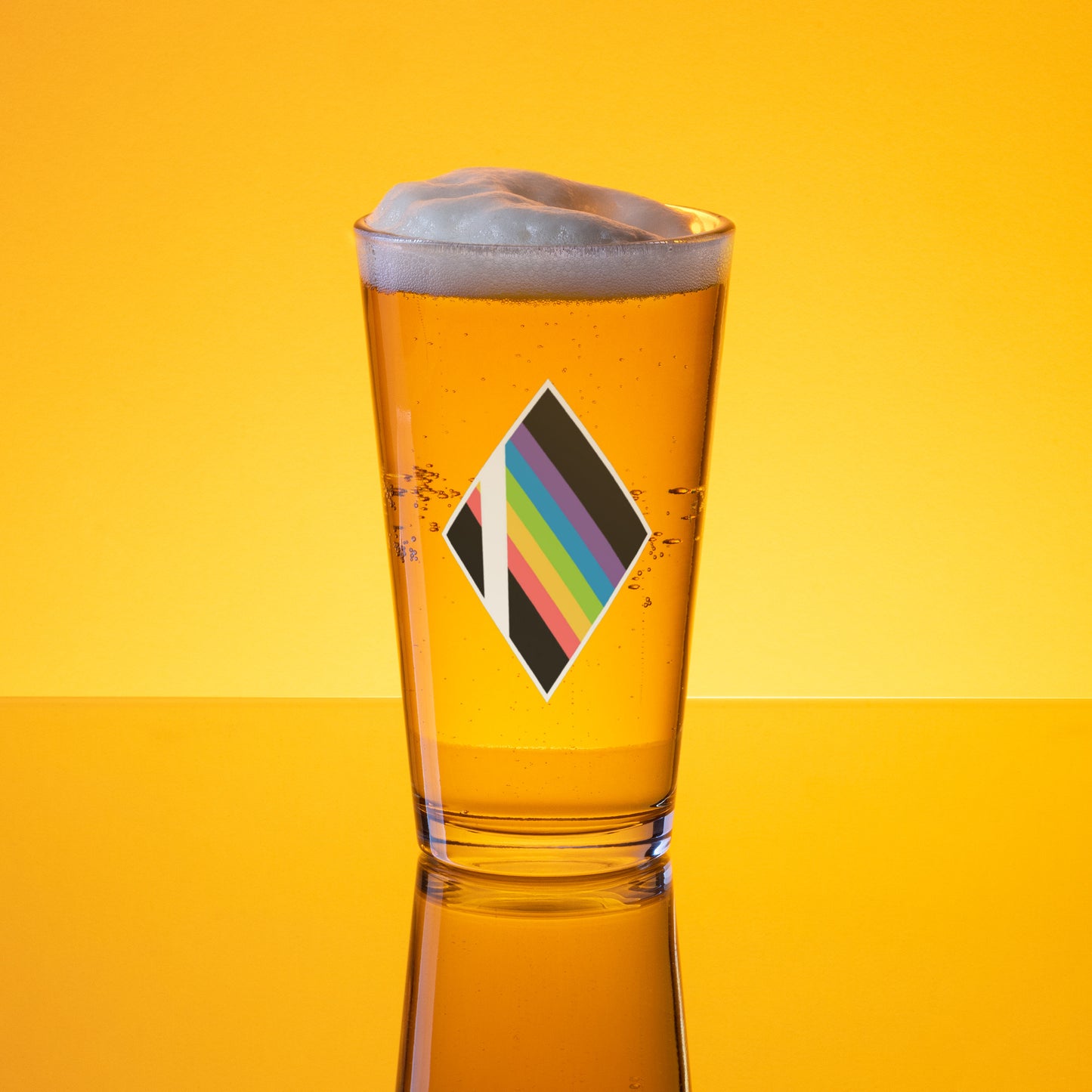 Prism Shaker pint glass