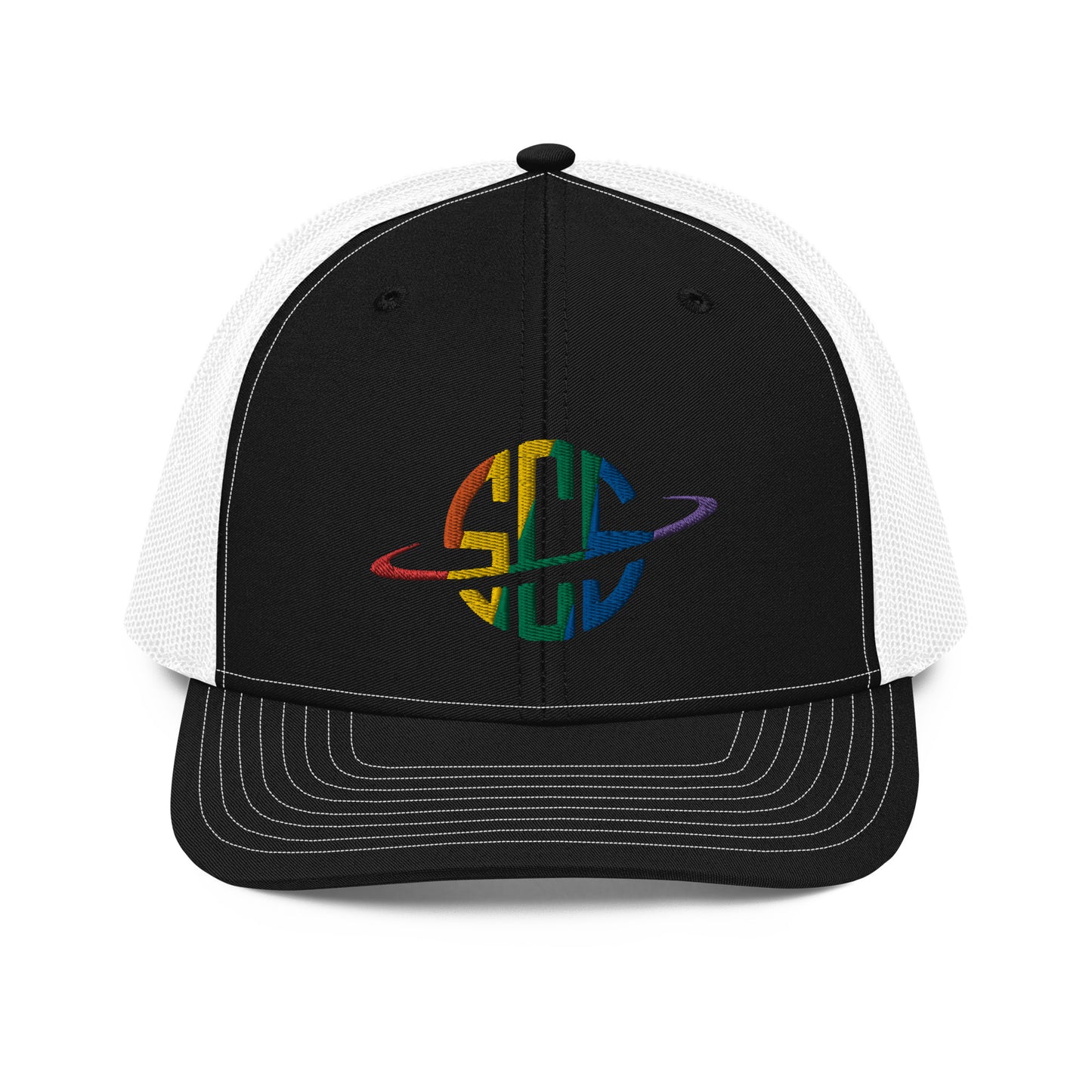 Space City Sound - Rainbow Pride logo - Embroidered Trucker Cap