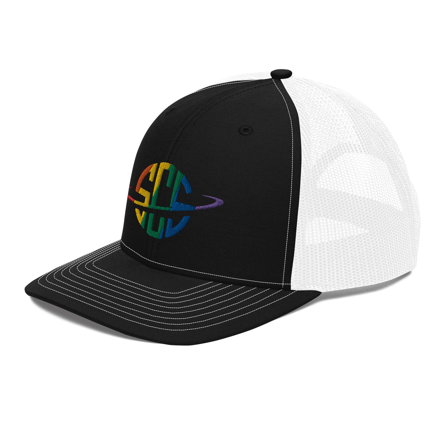 Space City Sound - Rainbow Pride logo - Embroidered Trucker Cap