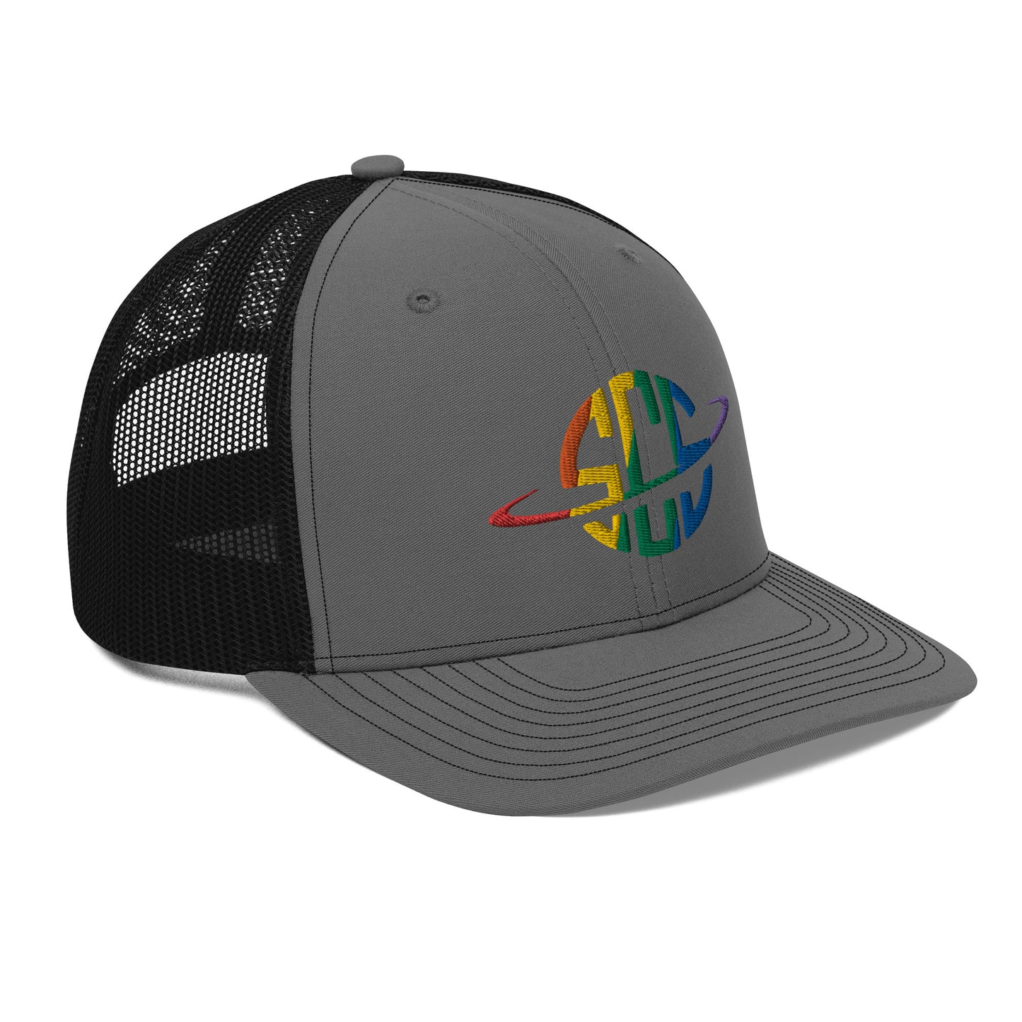 Space City Sound - Rainbow Pride logo - Embroidered Trucker Cap