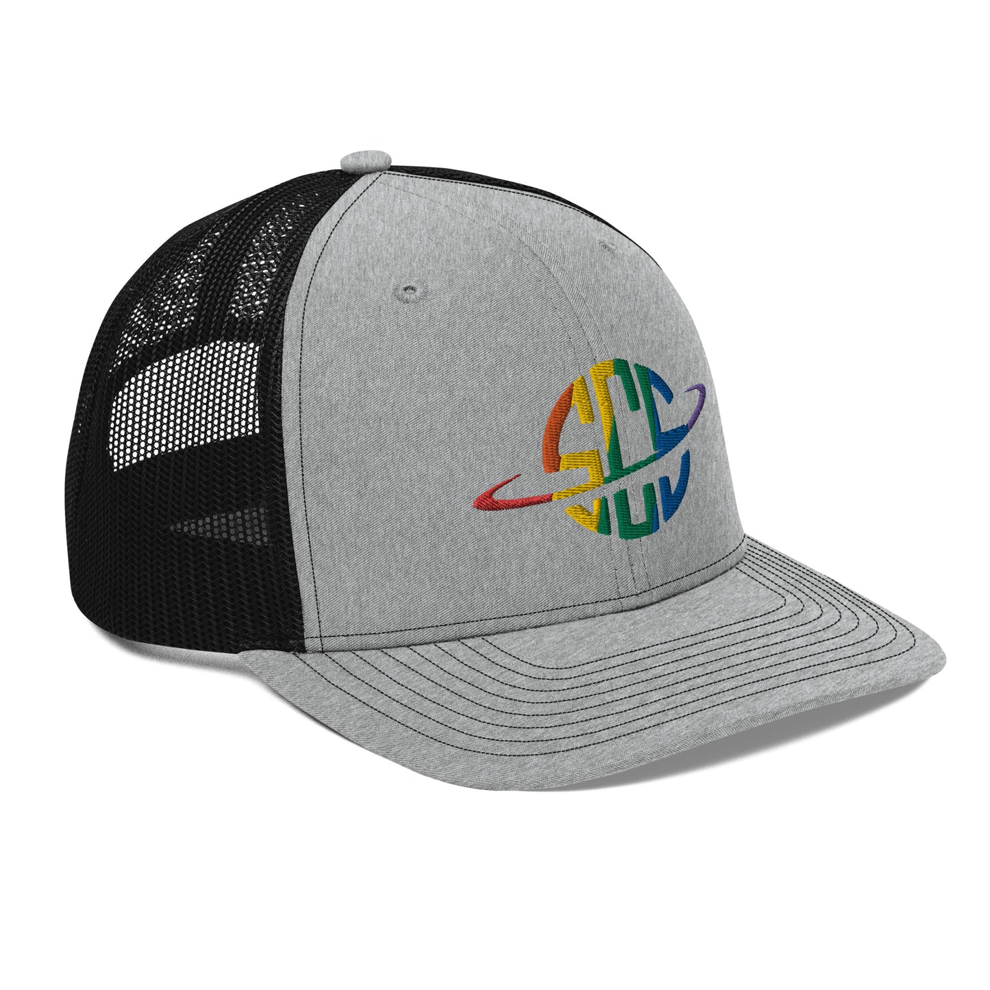 Space City Sound - Rainbow Pride logo - Embroidered Trucker Cap