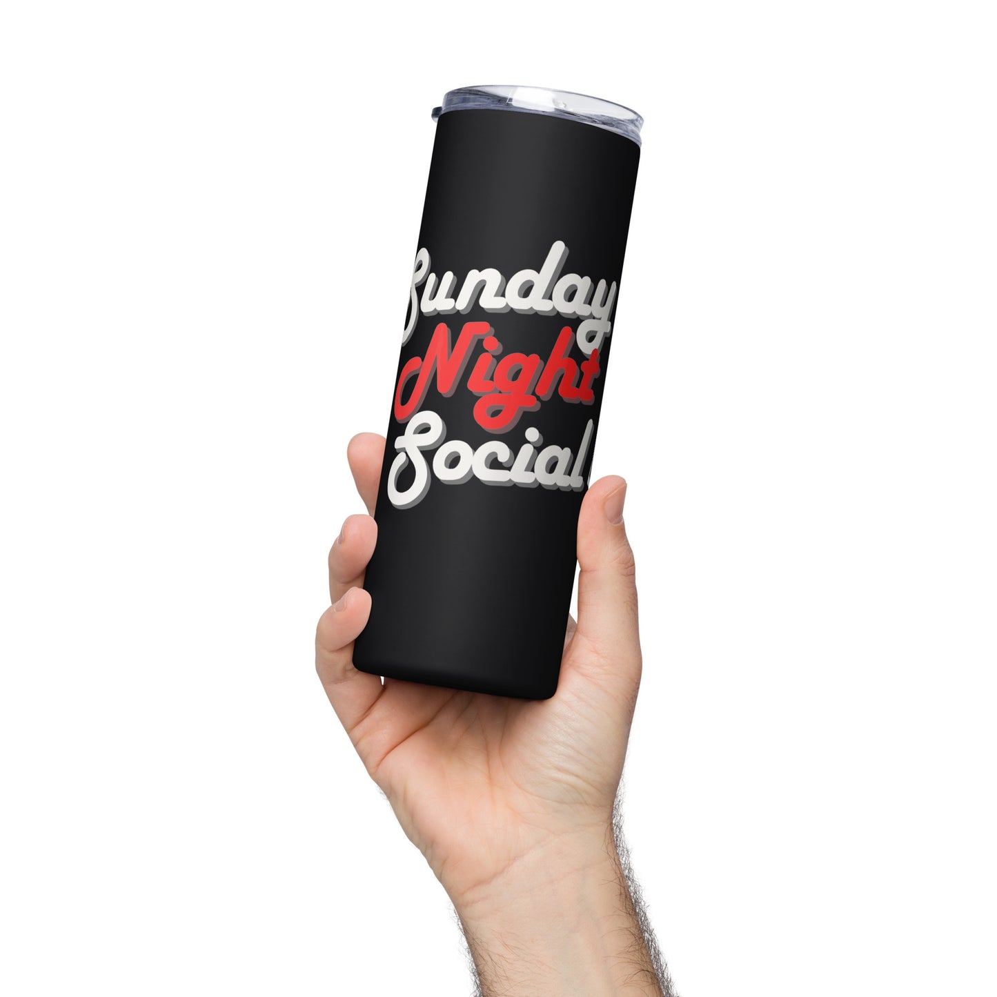 Sunday Night Social - Printed Stainless steel tumbler