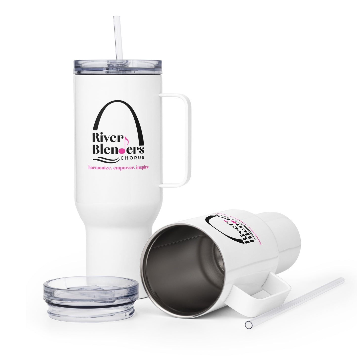 River Blenders - Printed Travel mug with a handle