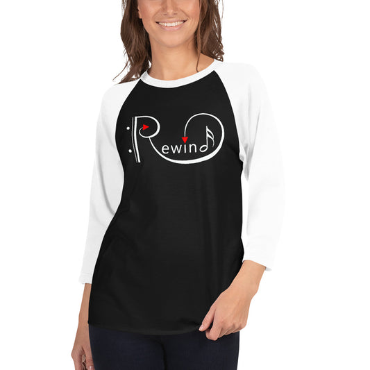 Rewind - Printed 3/4 sleeve raglan shirt