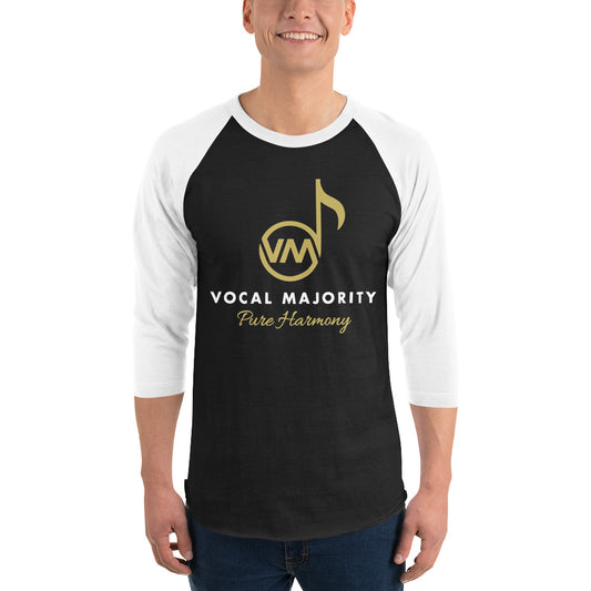 Vocal Majority - Printed 3/4 sleeve raglan shirt