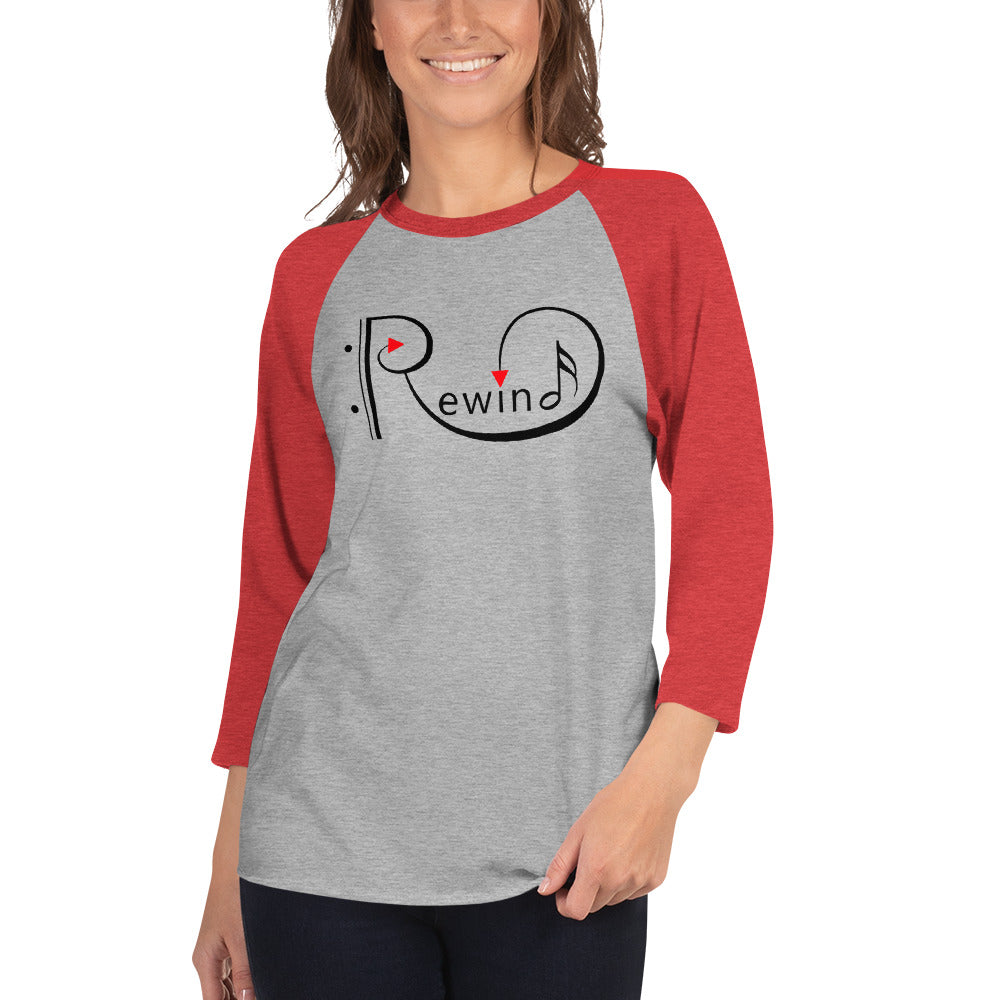 Rewind - Printed 3/4 sleeve raglan shirt