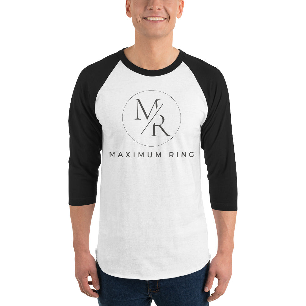 Maximum Ring - Printed 3/4 sleeve raglan shirt