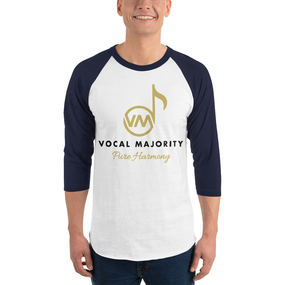 Vocal Majority - Printed 3/4 sleeve raglan shirt