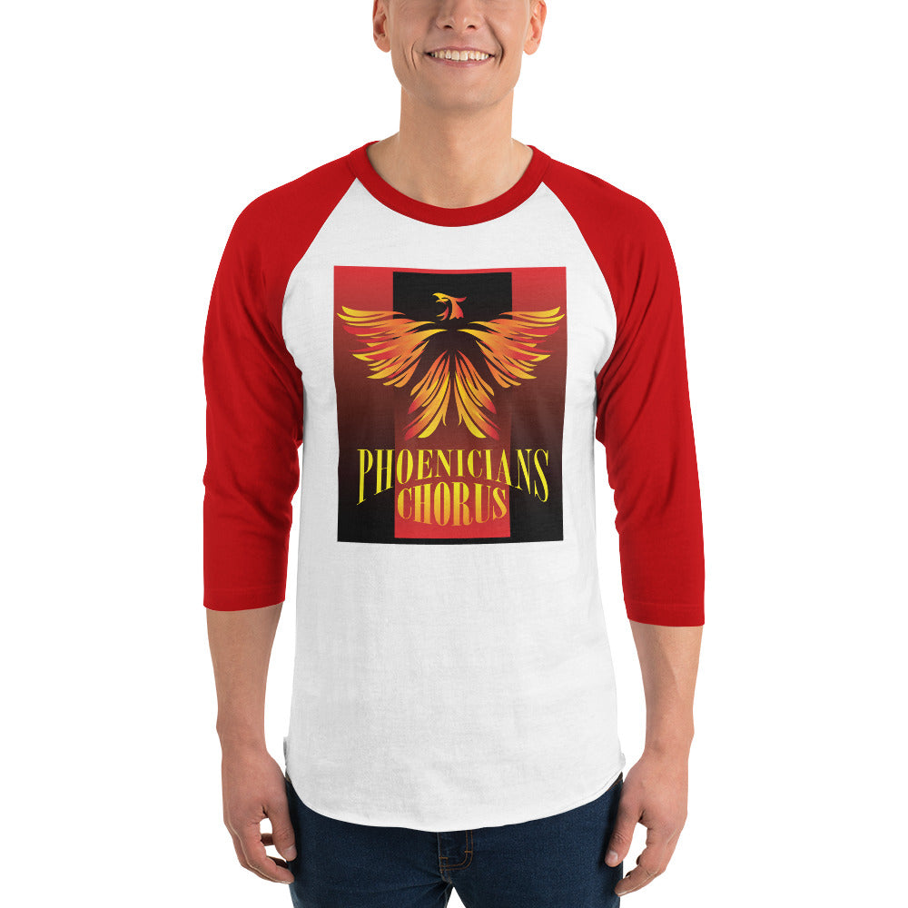 Phoenicians Printed 3/4 sleeve raglan shirt