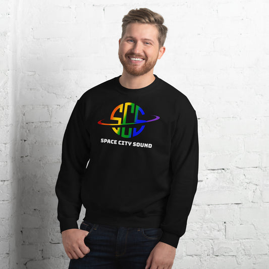 Space City Sound - Printed Rainbow Gildan Unisex Sweatshirt