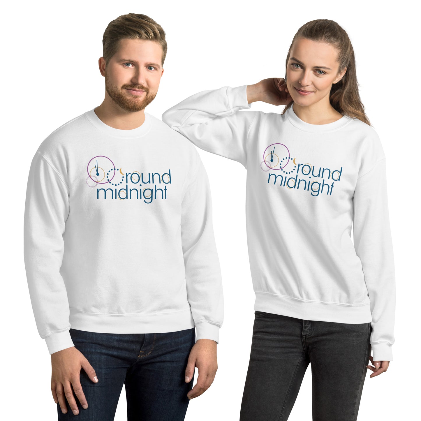 Round Midnight - Printed Gildan Unisex Sweatshirt