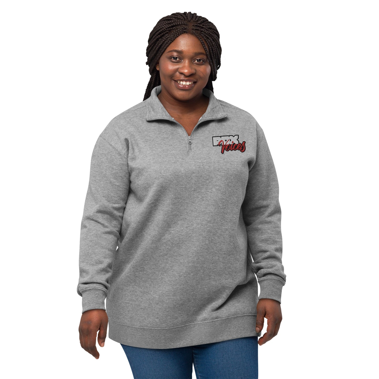 PDX Voices - Embroidered Unisex fleece pullover