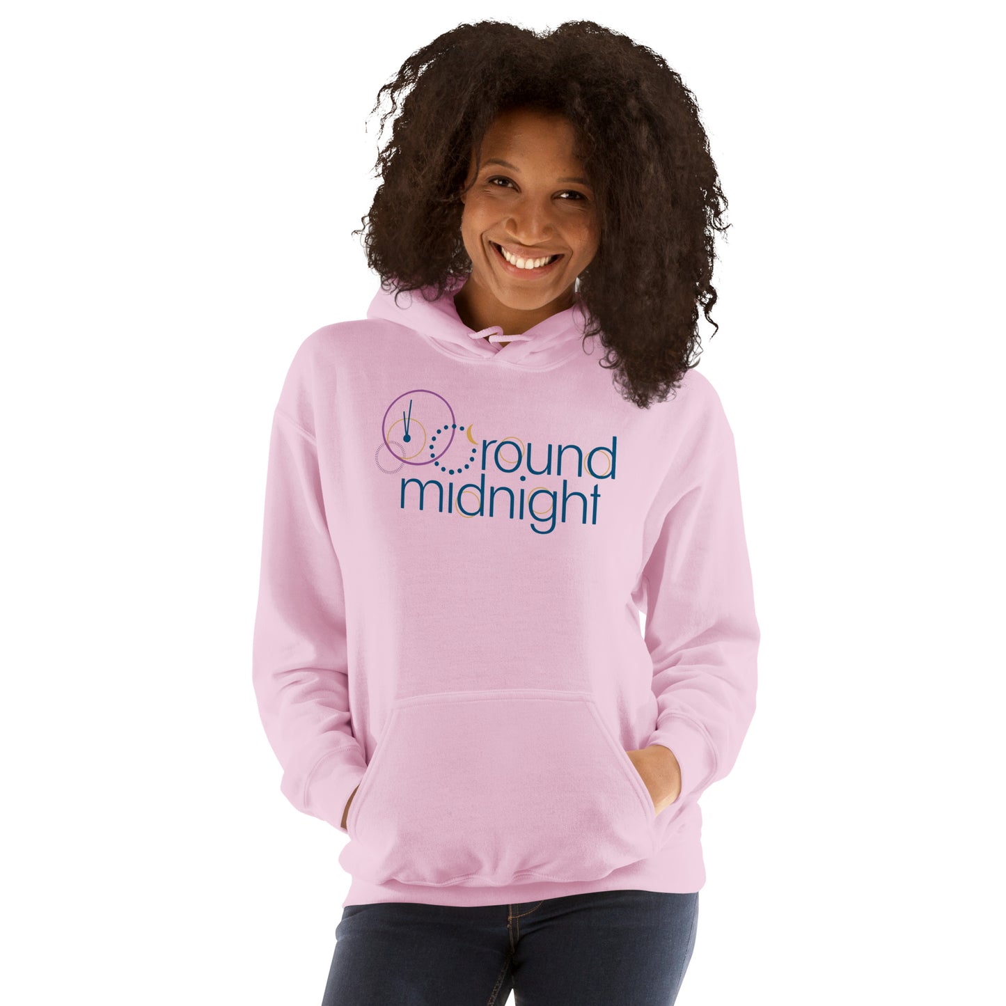 Round Midnight - Printed Gildan Unisex Hoodie