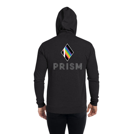 Prism - Printed Lightweight Bella + Canvas Unisex zip hoodie