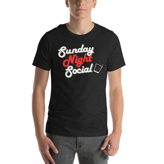 Sunday Night Social - Printed Unisex t-shirt